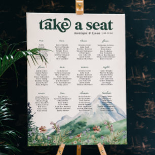 Mountain Wildflower   Wedding Table Seating Poster