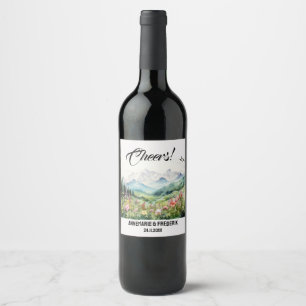 Mountain & Wildflower Wine Label