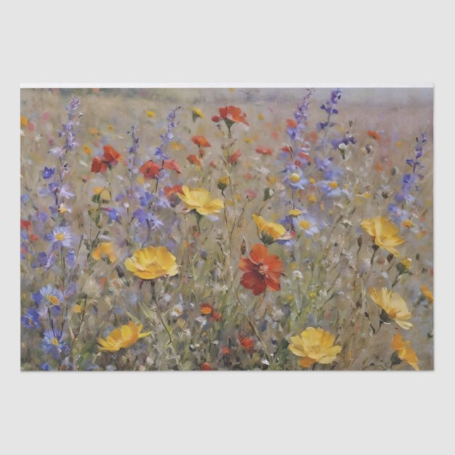Mountain Wildflowers Decoupage Tissue Paper (Front)