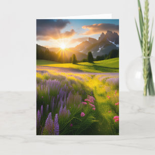 Mountain Wildflowers For Birthday Card