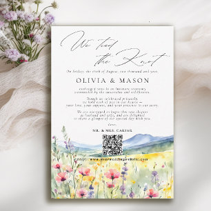 Mountain Wildflowers Modern Wedding Announcement
