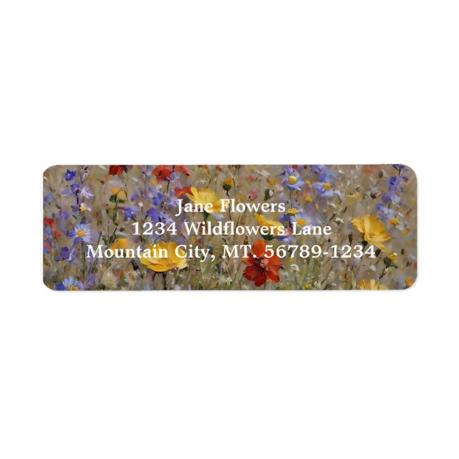 Mountain Wildflowers Return Address Label (Front)