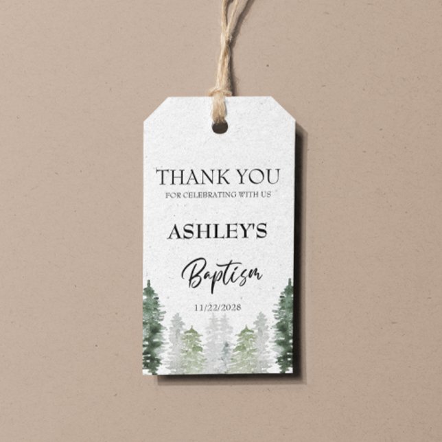 Mountain Winter Baptism Gift Tags (Creator Uploaded)