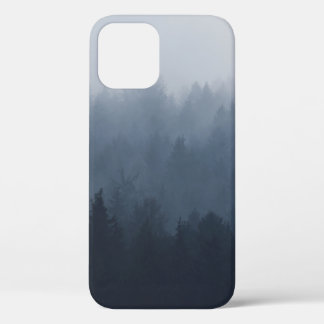 MOUNTAIN WITH FOREST IN THE FOG iPhone 12 CASE