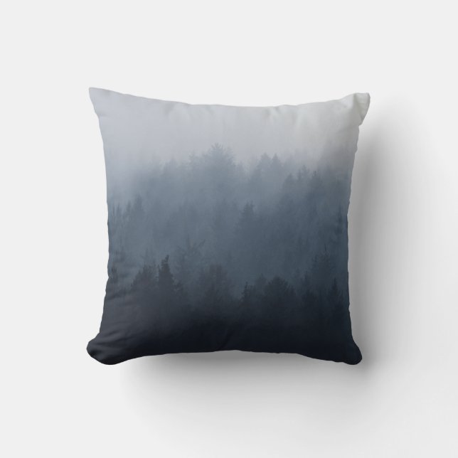 MOUNTAIN WITH FOREST IN THE FOG CUSHION (Front)
