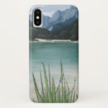 Mountain with lake design