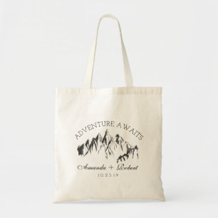 Mountain Woodland Forest Wedding Favour Gift Tote Bag