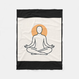 Mountain Yoga Tee Fleece Blanket