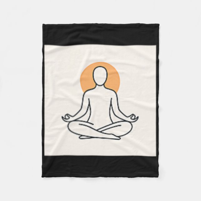 Mountain Yoga Tee  Fleece Blanket (Front)