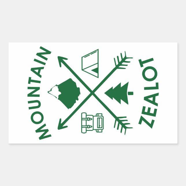 Mountain Zealot Rectangular Sticker (Front)
