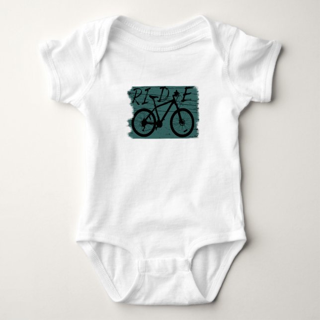 Mountainbike adventure baby bodysuit (Front)