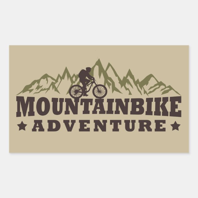 Mountainbike Adventure - Mountain Bike Rectangular Sticker (Front)