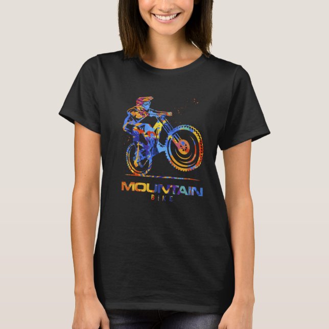 Mountainbike Bicycle Graphic  MTB Cyclist T-Shirt (Front)