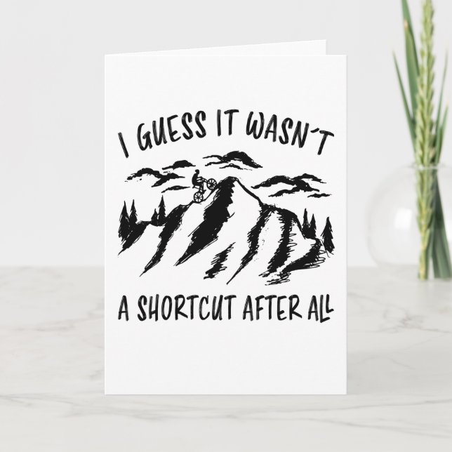 Mountainbike Cycling Bike Fun Biker Gift Card (Front)