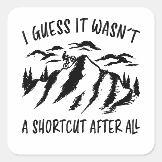 Mountainbike Cycling Bike Fun Biker Gift Square Sticker (Front)