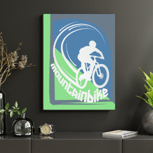 Mountainbike MTB Mountain bike green decor poster