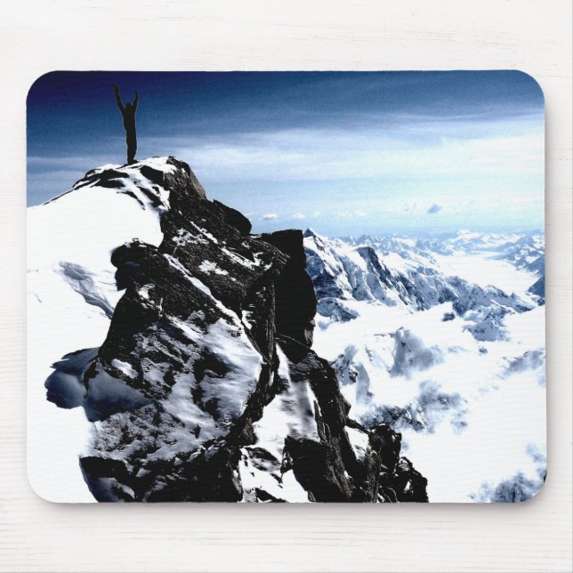 Mountaineer Achievement Snow Winter Mouse Mat (Front)