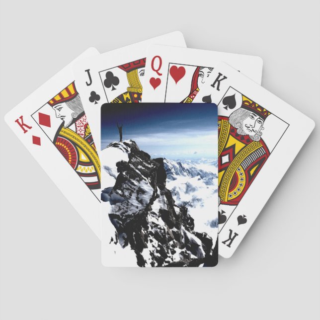Mountaineer Achievement Snow Winter Playing Cards (Back)