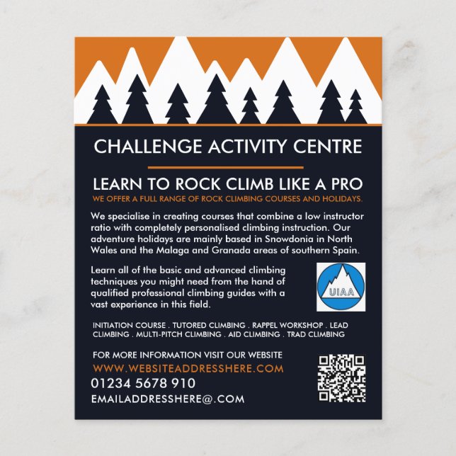 Mountaineer, Hiking and Climbing, Adventure Flyer (Front)