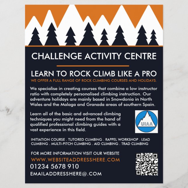 Mountaineer, Hiking and Climbing, Adventure Flyer (Front)