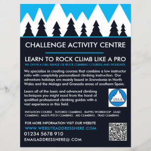 Mountaineer, Hiking and Climbing, Adventure Flyer