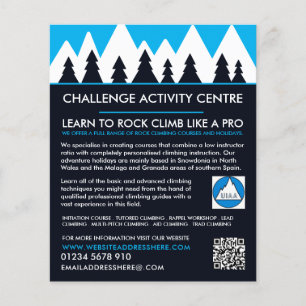 Mountaineer, Hiking and Climbing, Adventure Flyer