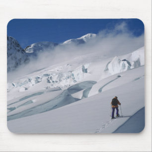 Mountaineer on the Tasman Glacier in Mount Mouse Mat