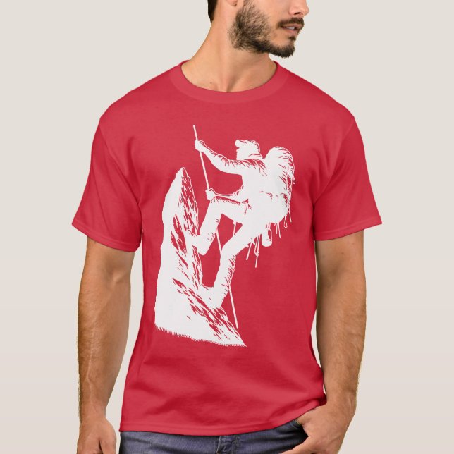 Mountaineer Onhe Rope Mountain Summit Sport retro T-Shirt (Front)