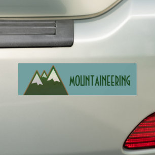 mountaineering, go to the mountains bumper sticker