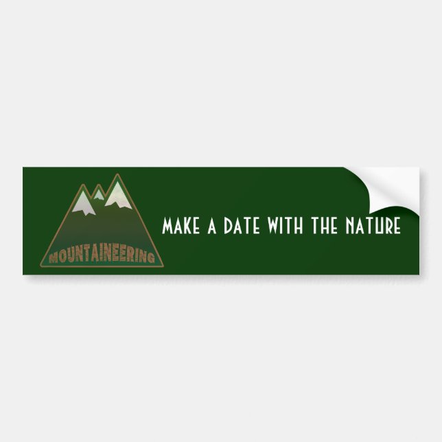mountaineers, mountain style bumper sticker (Front)