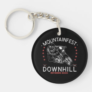 Mountainfest Downhill Motorbike Race Graphic Motor Key Ring