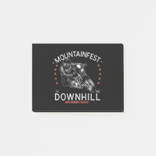 Mountainfest Downhill Motorbike Race Graphic Motor Post-it Notes