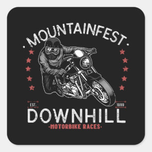 Mountainfest Downhill Motorbike Race Graphic Motor Square Sticker