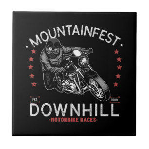Mountainfest Downhill Motorbike Race Graphic Motor Tile