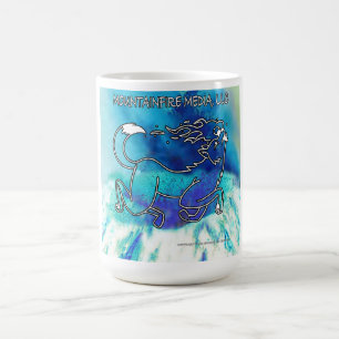 MountainFire Media Blue Volcano on a Coffee Mug