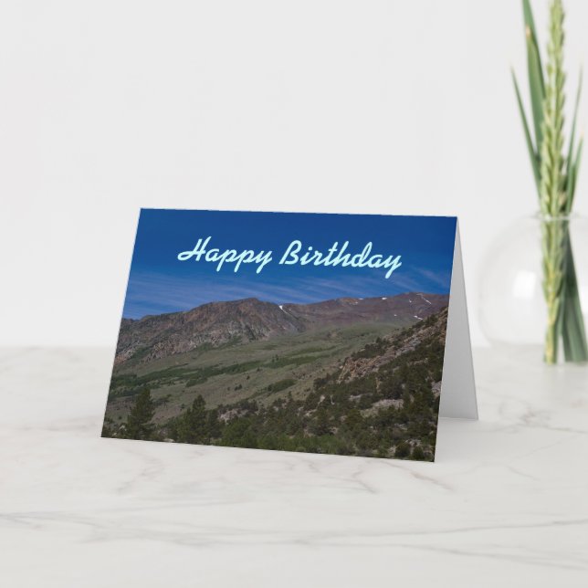 Mountainous Birthday Card (Front)