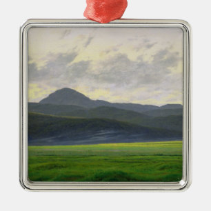 Mountainous landscape metal tree decoration