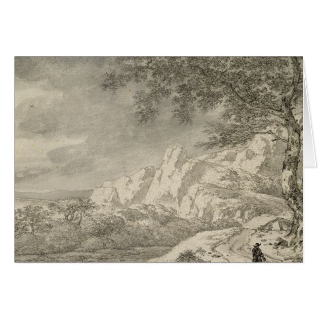 Mountainous Landscape with a Hiker (Front Horizontal)