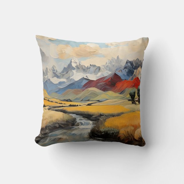 Mountainous Landscapes Cushion (Front)