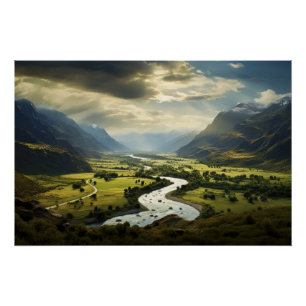 Mountainous Serenity Poster
