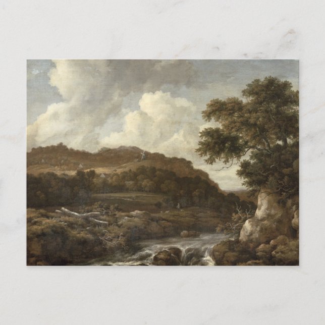 Mountainous Wooded Landscape with a Torrent Postcard (Front)