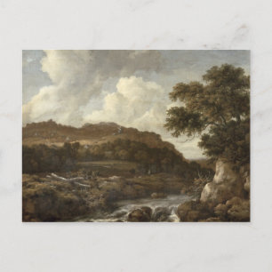 Mountainous Wooded Landscape with a Torrent Postcard