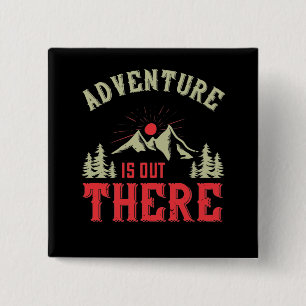 Mountains - Adventure Is Out There 15 Cm Square Badge