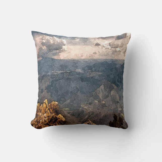 Mountains and Clouds Cushion (Front)