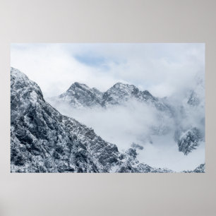 Mountains and clouds poster
