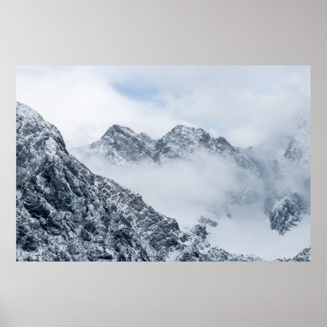 Mountains and clouds poster (Front)