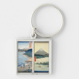 Mountains and coastline key ring