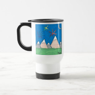 Mountains and Fireworks Travel Mug