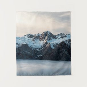 Mountains and fog tapestry