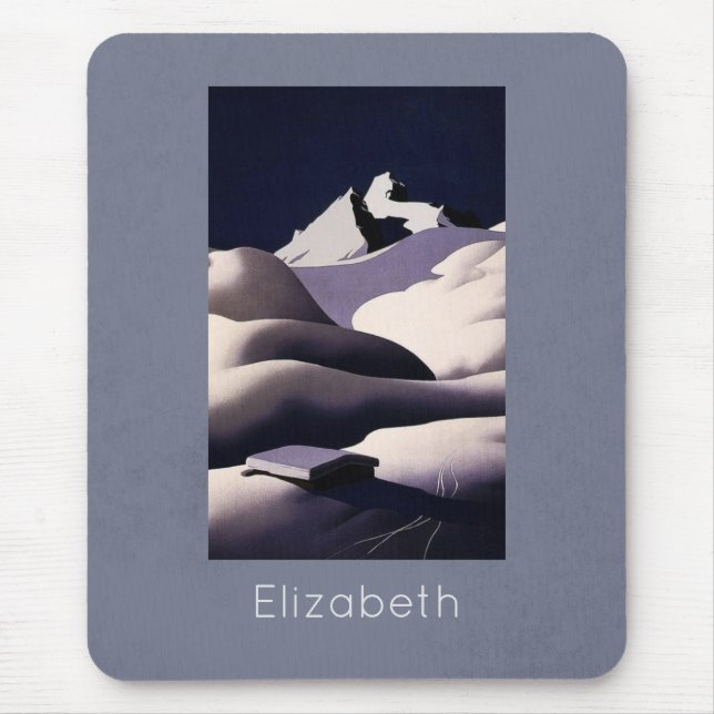 Mountains And Hills of Snow in Winter Mouse Mat (Front)